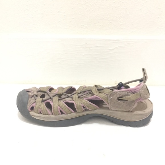 Keen WM Sz/9.5 Tan and Lavender Closed Toe Hiking Waterproof Outdoor San… - Picture 5 of 10